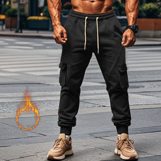 Herren Sportliche Cargo-Jogginghose mit elastischem Bund und praktischen Taschen EB