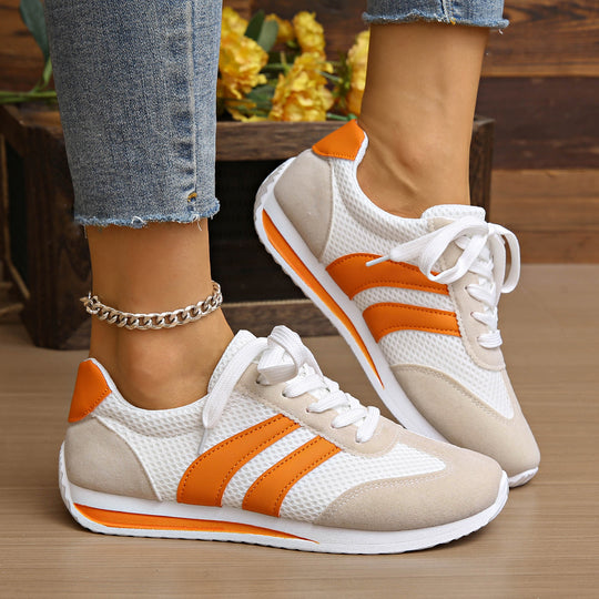Damen Sportliche Sneakers mit atmungsaktivem Mesh-Obermaterial und dämpfendem Fußbett EB
