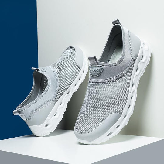 Damen Sportliche Mesh Slip-On Sneakers EB