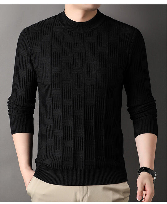 Herren Feinstrickpullover mit modernem Strukturdesign EB