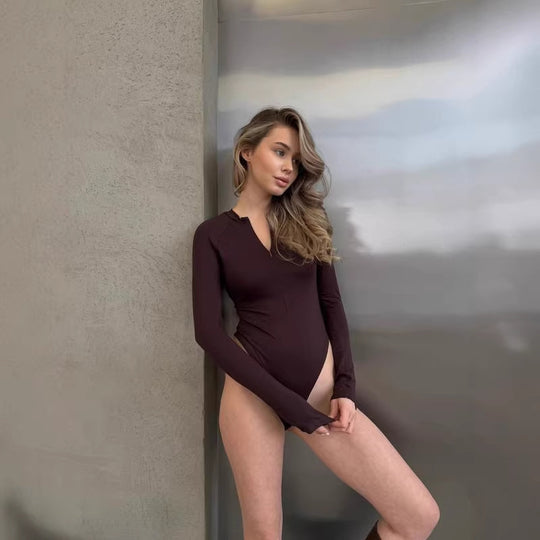 Damen Langarm Bodysuit EB