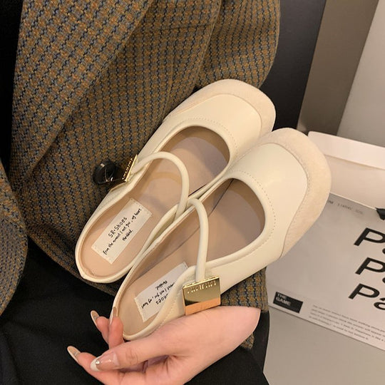 Damen elegante Ballerinas mit modischem Riemchen und komfortabler Innensohle EB