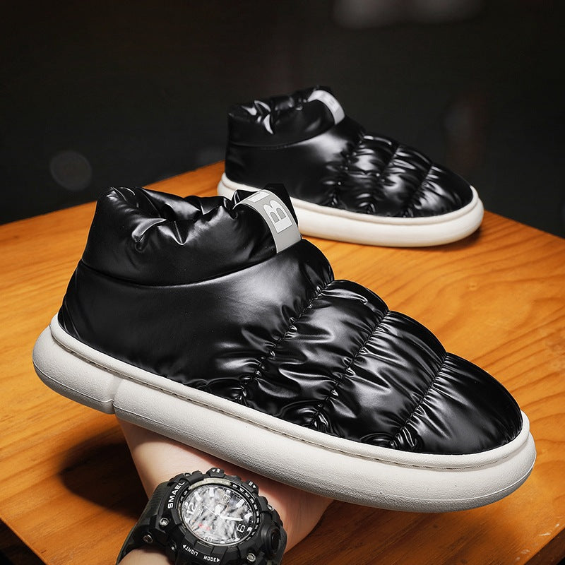 Damen Puff-Sneaker mit hohem Kragen und rutschfester Sohle EB