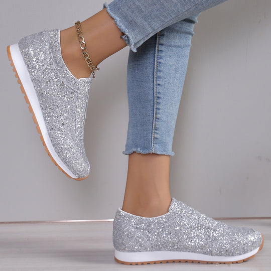 Damen Glitzernde Slip-On Sneakers EB