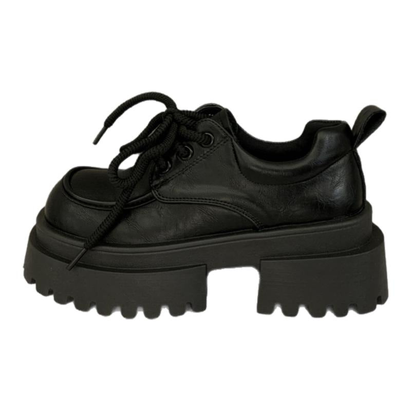 Damen Modische Chunky Sneakers mit rutschfester Sohle und breiten Schnürsenkeln EB