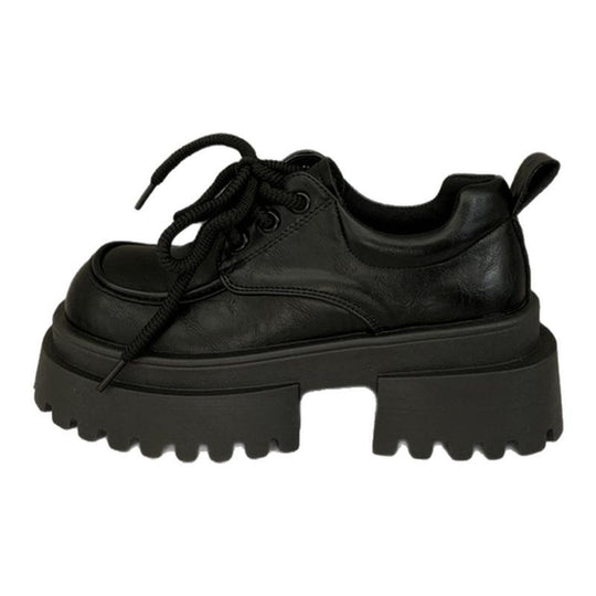 Damen Modische Chunky Sneakers mit rutschfester Sohle und breiten Schnürsenkeln EB
