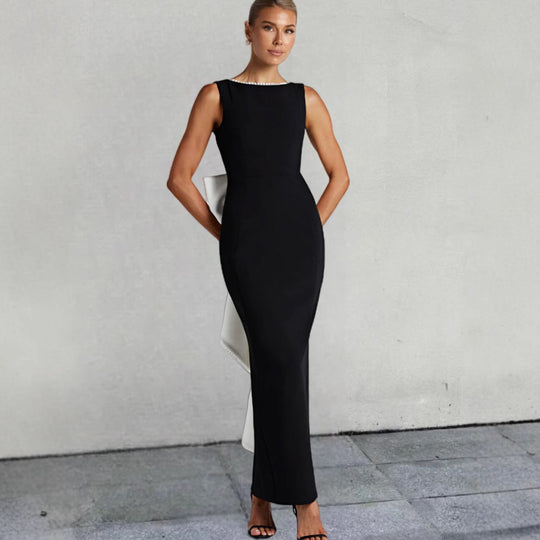 Damen Elegantes Maxikleid mit strukturierter Silhouette und stilvollem Design EB