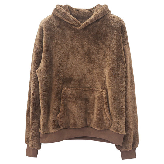 Damen Kuscheliger Hoodie mit Kängurutasche EB