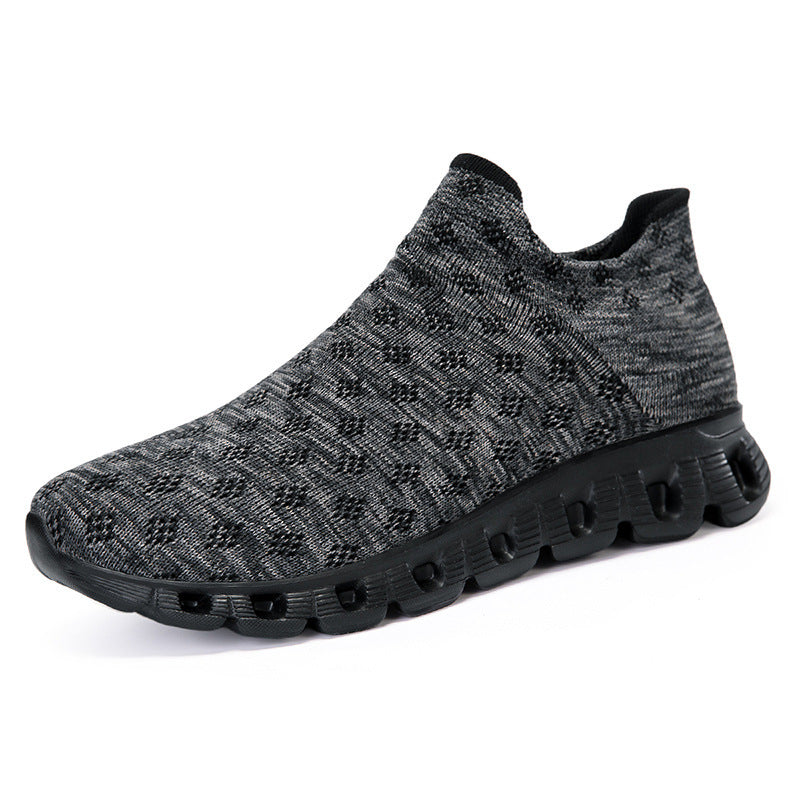 Damen Sportliche Stricksneaker mit rutschfester Sohle und elastischem Schaft EB
