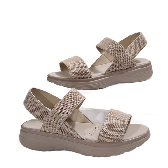 Damen Komfortable und atmungsaktive Sandalen mit elastischen Riemen EB