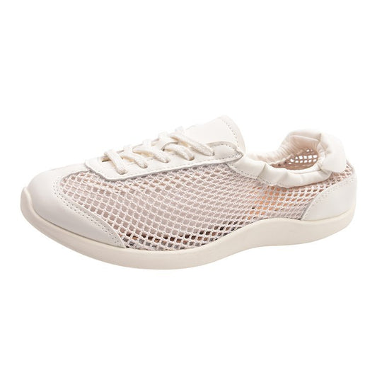 Damen atmungsaktive Mesh-Sneaker mit bequemem Korkfußbett und rutschfester Sohle EB