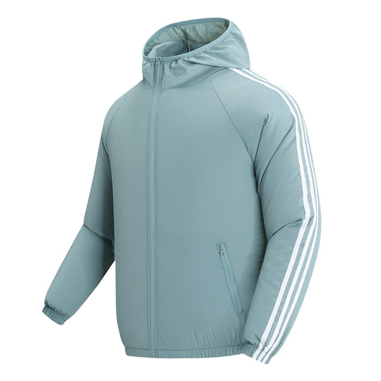 Unisex nan atmungsaktive Kühljacke mit integrierten USB-Lüftern und Kapuze R&B