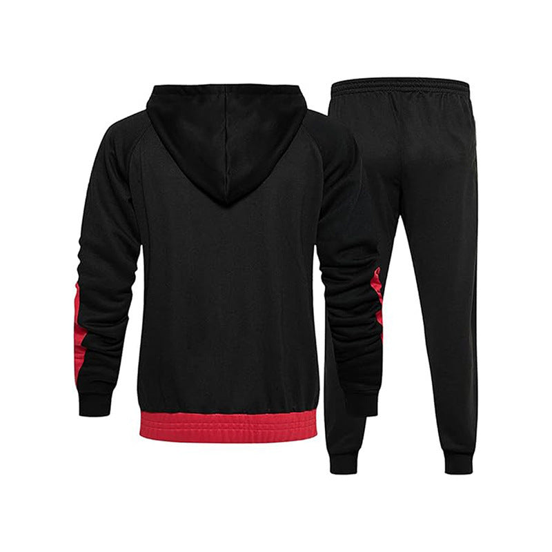 Herren Sportlicher Trainingsanzug mit hohem Kragen und praktischen Taschen EB