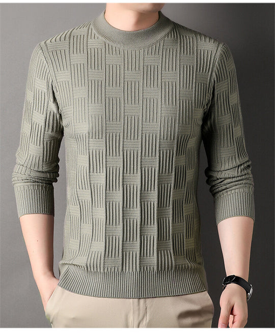 Herren Feinstrickpullover mit modernem Strukturdesign EB