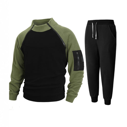 Herren Sportliches Oberteil mit funktionalem Reißverschluss und komfortabler Jogginghose EB