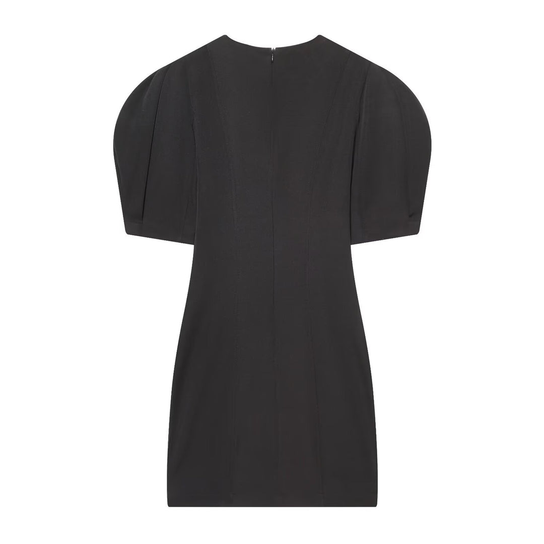 Damen elegantes Kleid mit Schulterpolstern und zeitlosem Design EB