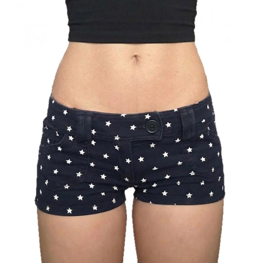 Damen Modische Shorts mit Sternenmuster und praktischem Schnitt EB