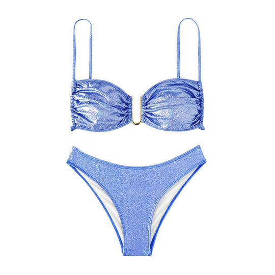 Damen Glitzernder Bikini mit verstellbaren Trägern EB