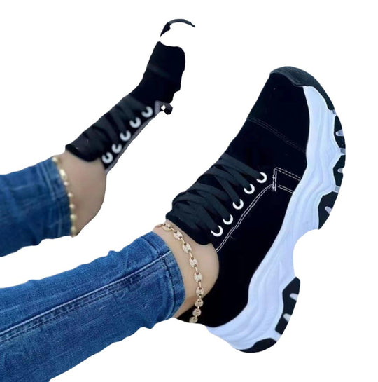 Damen Sportliche Sneakers mit gepolsterter Laufsohle EB