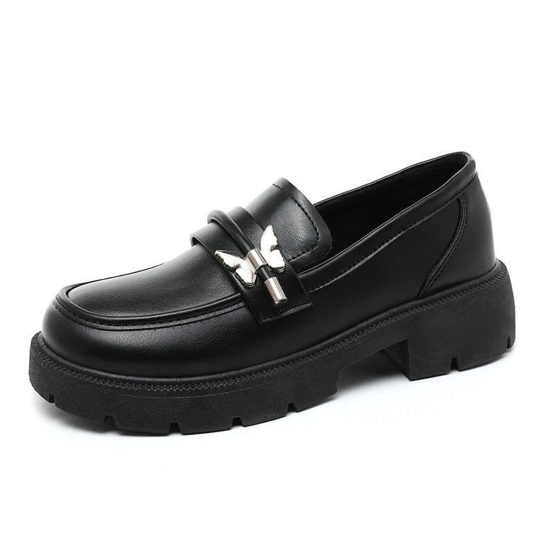 Damen modische Chunky Loafers mit robustem Profil und eleganten Applikationen EB