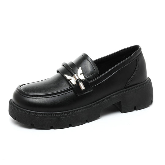 Damen modische Chunky Loafers mit robustem Profil und eleganten Applikationen EB