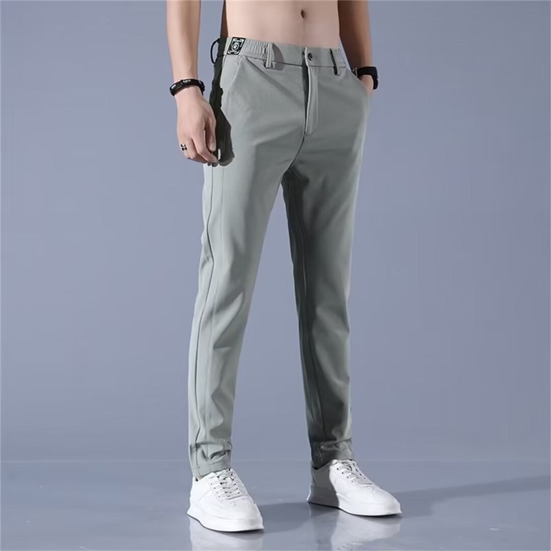 Herren elegante Anzughose mit elastischem Bund und praktischen Eingrifftaschen EB