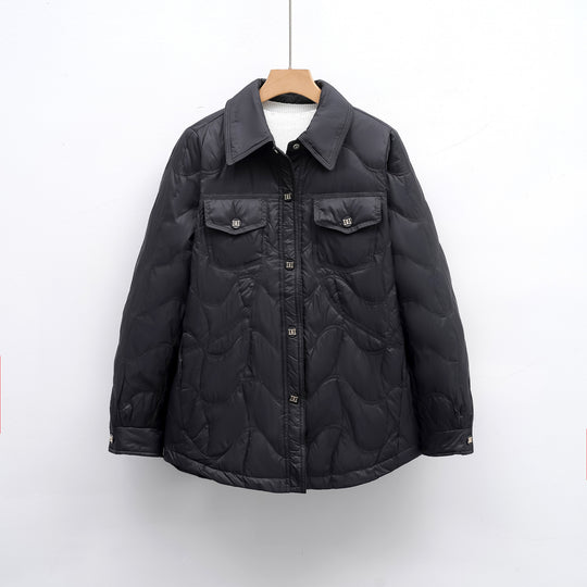 Damen gesteppte Outdoor-Jacke mit Taschen und bequemer Passform EB