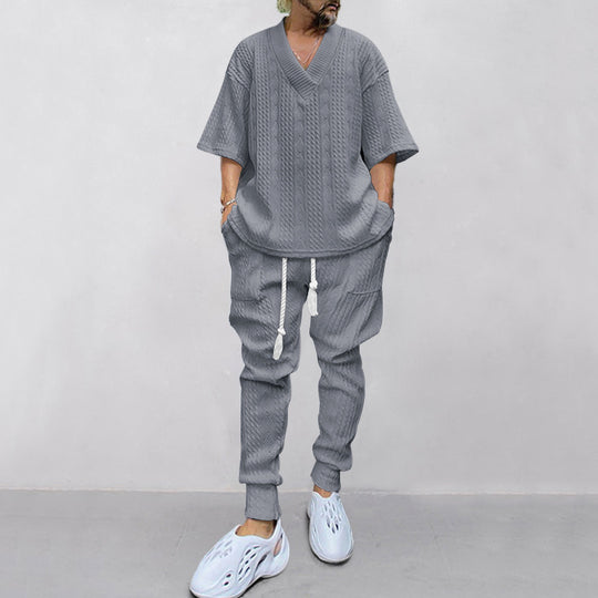 Herren lässiges Freizeit-Set mit oversized Pullover und bequemen Jogginghosen EB