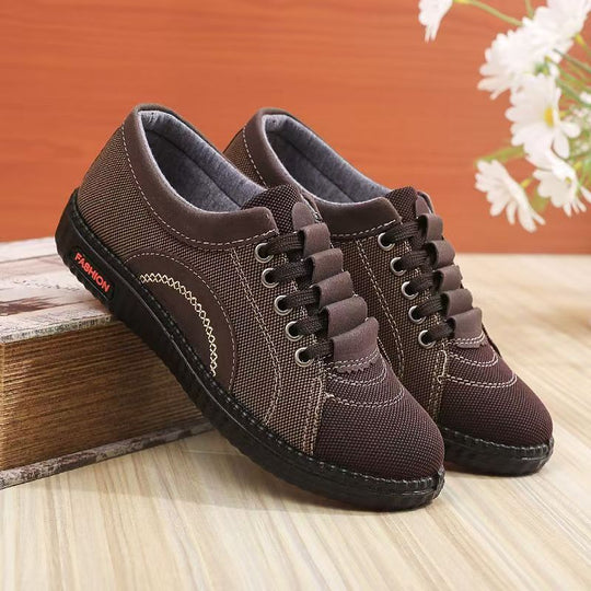 Damen modische Freizeit-Sneaker mit elastischen Schnürsenkeln EB