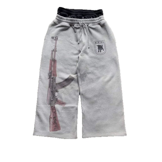 Damen Sweatpants mit einzigartigem Grafikumdruck und elastischem Bund EB