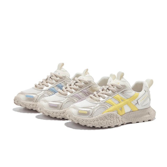 Damen Sportliche Trend-Sneaker mit atmungsaktiven Mesh-Obermaterialien und stoßdämpfender Sohle EB