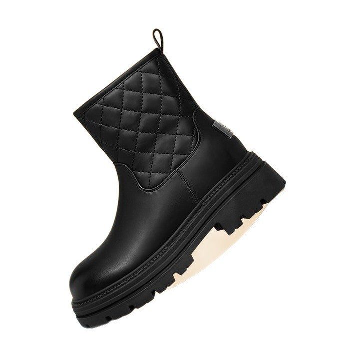 Damen Gefütterte Winterstiefel mit modischem Reißverschluss und rutschfester Sohle EB
