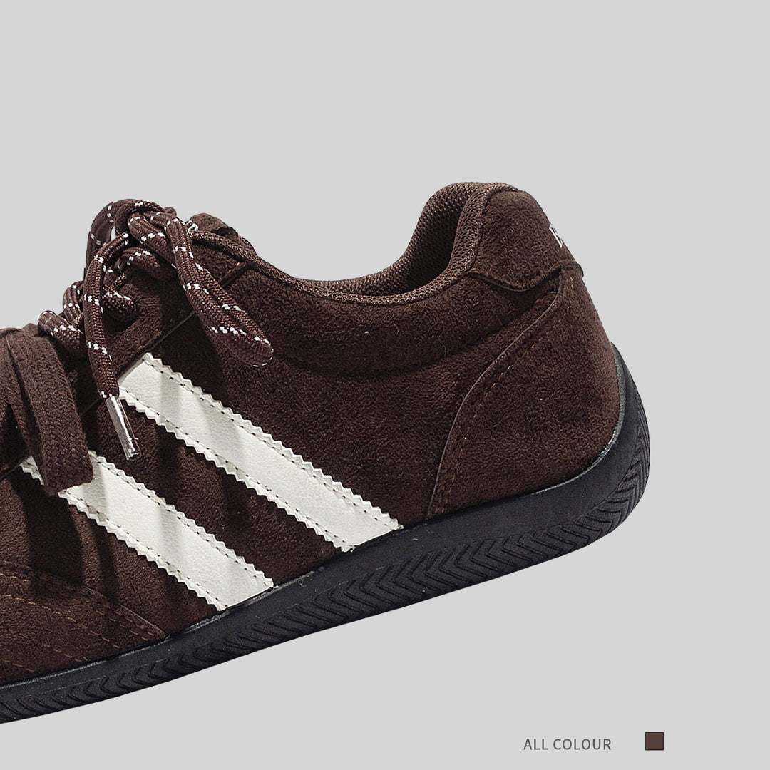 Damen Sportliche Sneaker mit rutschfester Gummisohle und weichem Wildleder-Obermaterial EB