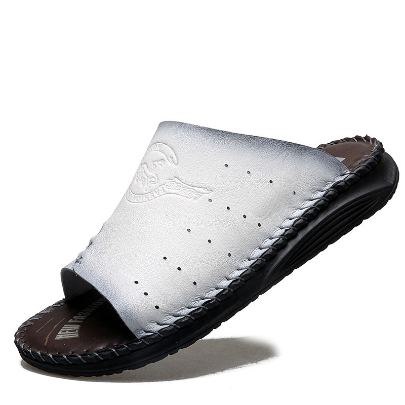 Herren Komfortable und atmungsaktive Ledersandalen EB