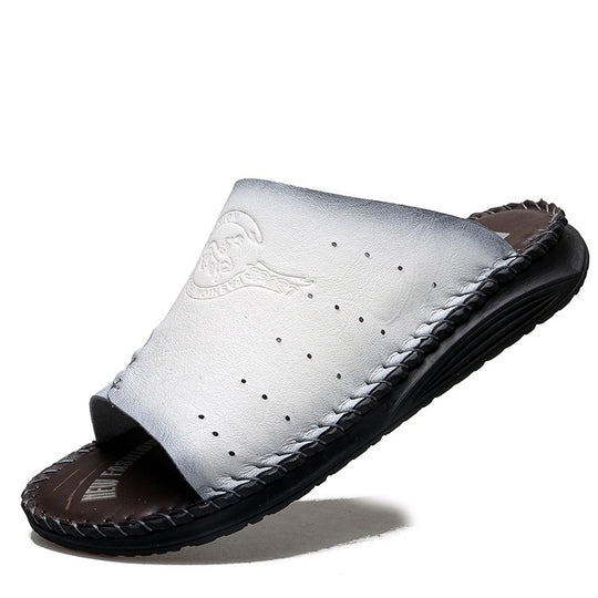 Herren Komfortable und atmungsaktive Ledersandalen EB