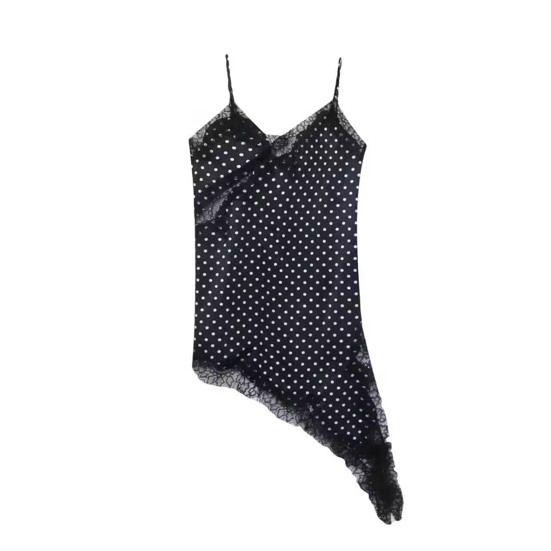 Damen asymmetrisches Spaghetti-Top EB