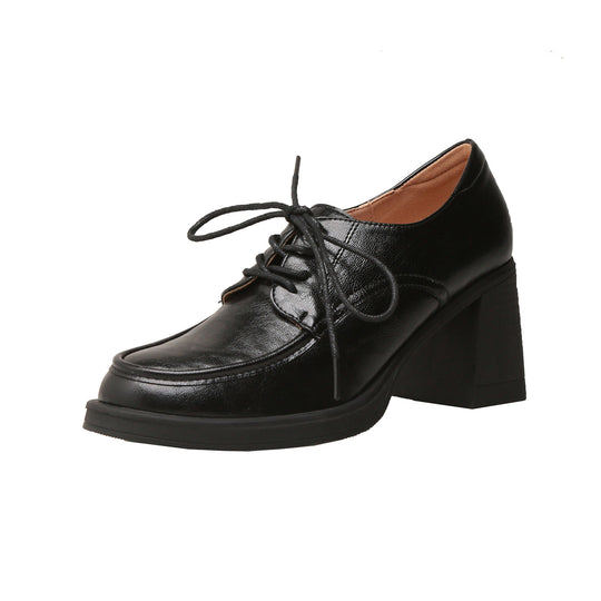 Damen Elegante Schnürschuhe mit modischem Blockabsatz EB