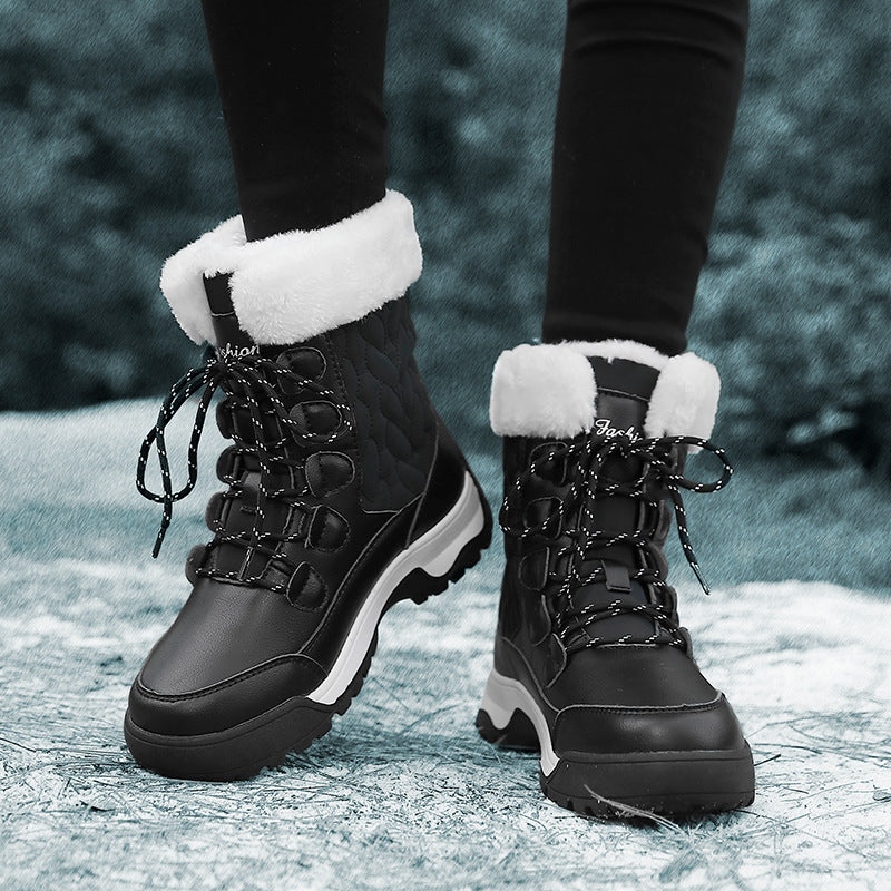 Damen Isolierte Winterstiefel mit rutschfester Sohle und warmem Innenfutter EB