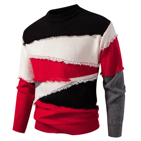 Herren modischer Pullover mit einzigartigem Fransen-Design EB