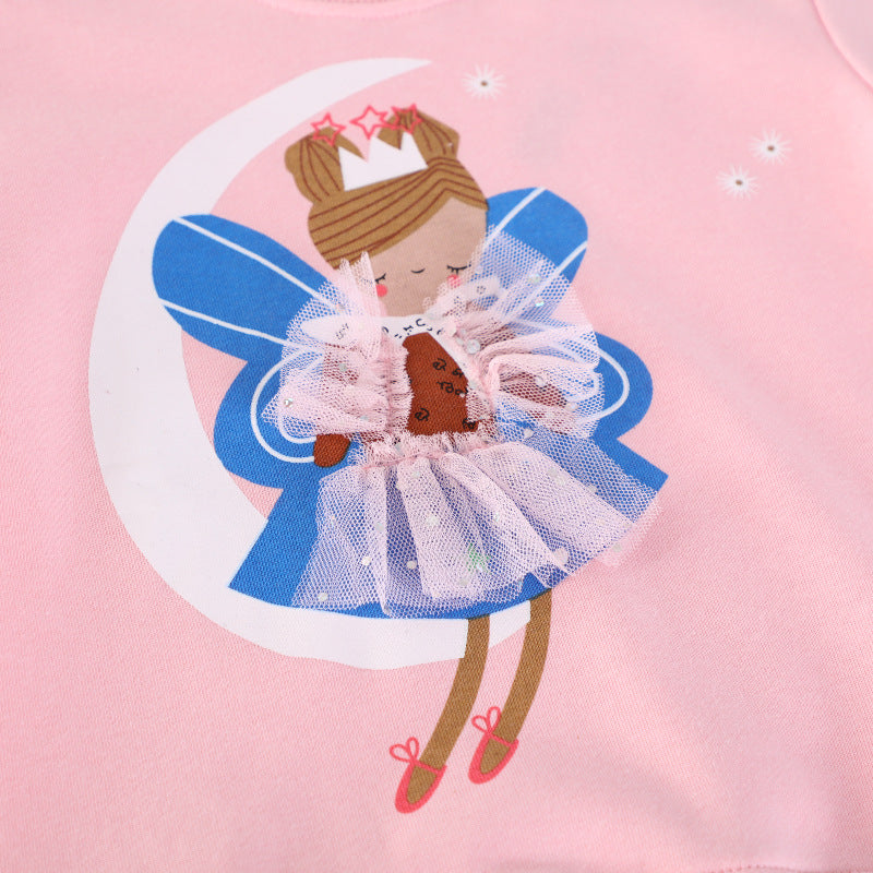 Mädchen Sweatshirt mit verspieltem Prinzessinnen-Motiv EB