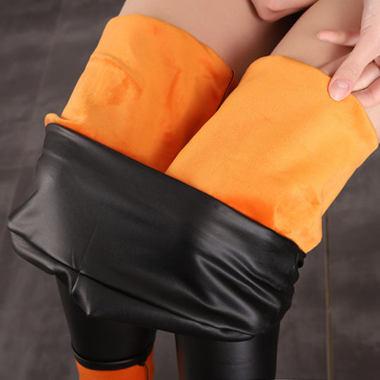 Damen Modische Overknee-Stiefel aus Kunstleder mit weich gefüttertem Innenfutter EB