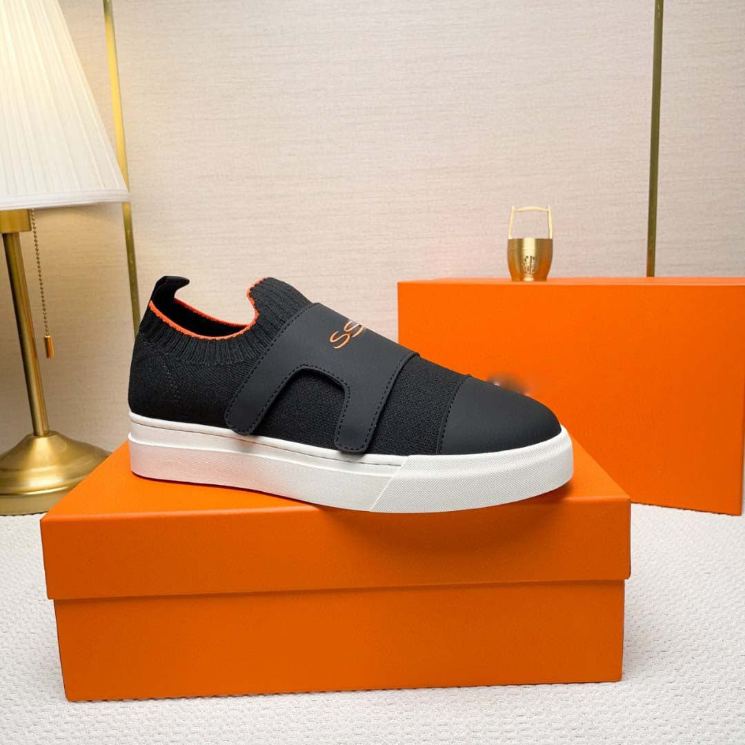 Damen Sportliche Slip-On Sneakers mit elastischem Verschluss und atmungsaktiver Oberfläche EB