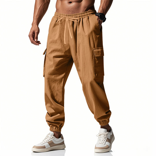 Herren lässige Cargohose mit elastischem Bund und praktischen Seitentaschen EB