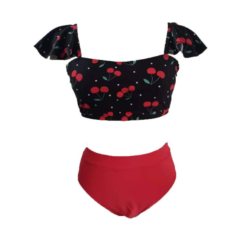 Damen Tankini-Set mit voluminösen Rüschendetails und hochwertigem Schnitt EB