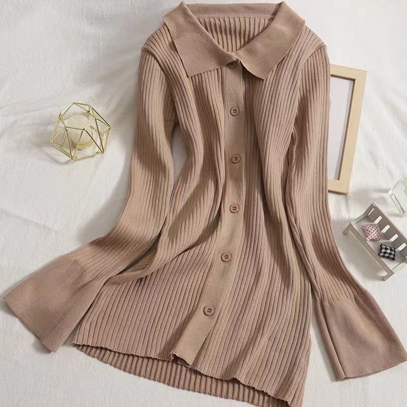 Damen Strickpullover mit klassischem Kragen EB