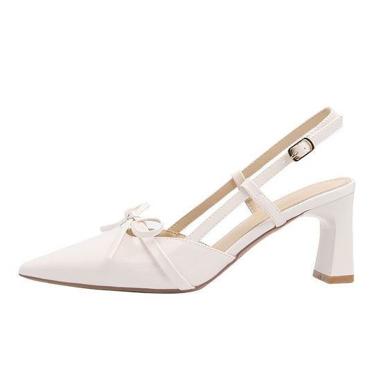 Damen elegante Slingback-Pumps mit modischem Schleifenakzent EB