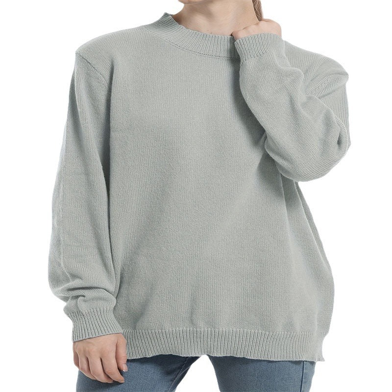 Damen Grobstrickpullover mit schmalem Rollkragen und modernem Schnitt EB