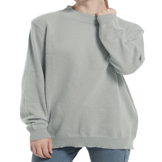 Damen Grobstrickpullover mit schmalem Rollkragen und modernem Schnitt EB