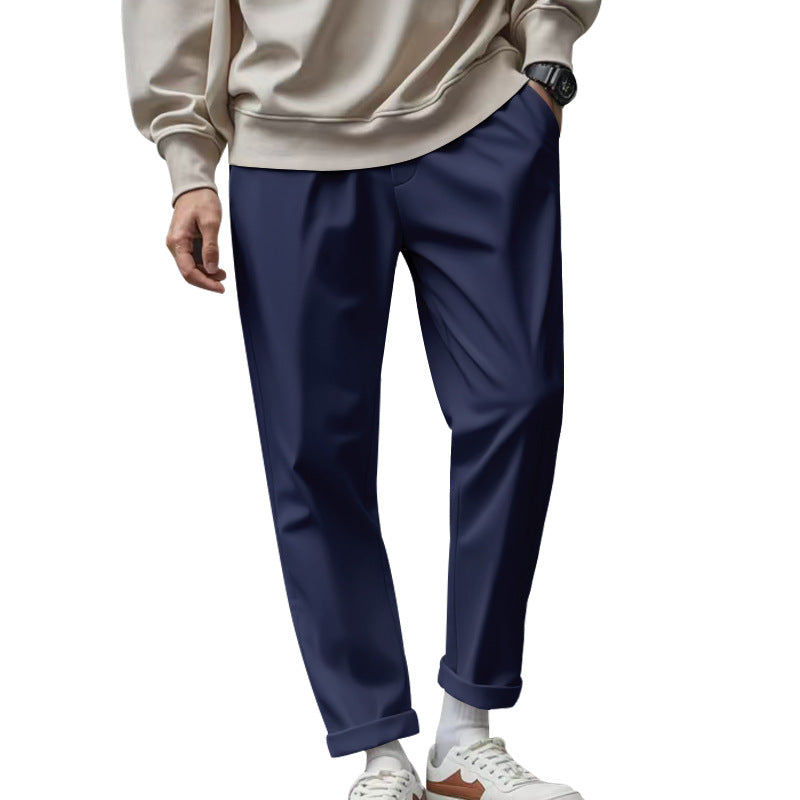 Herren elegante Chino-Hose mit bequemem Bund und modischem Schnitt EB