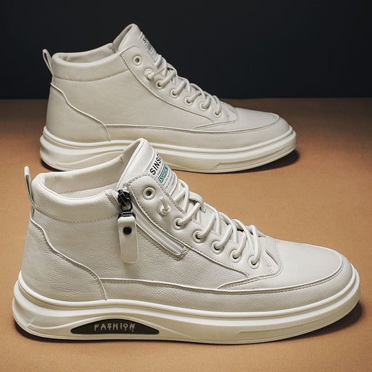 Damen High-Top Sneakers mit modischem Reißverschluss und dämpfender Sohle EB